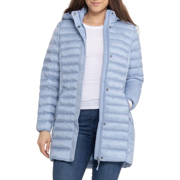 NEW 32 Degrees Packable Hooded Jacket - 3/4 Length, Insulated in blue 1225 4s2 - Picture 2 of 3